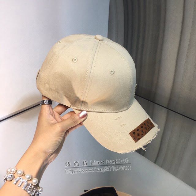 LV爆款男士帽子 路易威登暗紋提花2021早春棒球帽 LV做舊鴨舌帽  mm1264